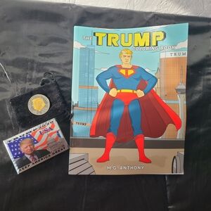 Trump memorable Coloring Book, Trump Coin, Trump cards, Trump Lot